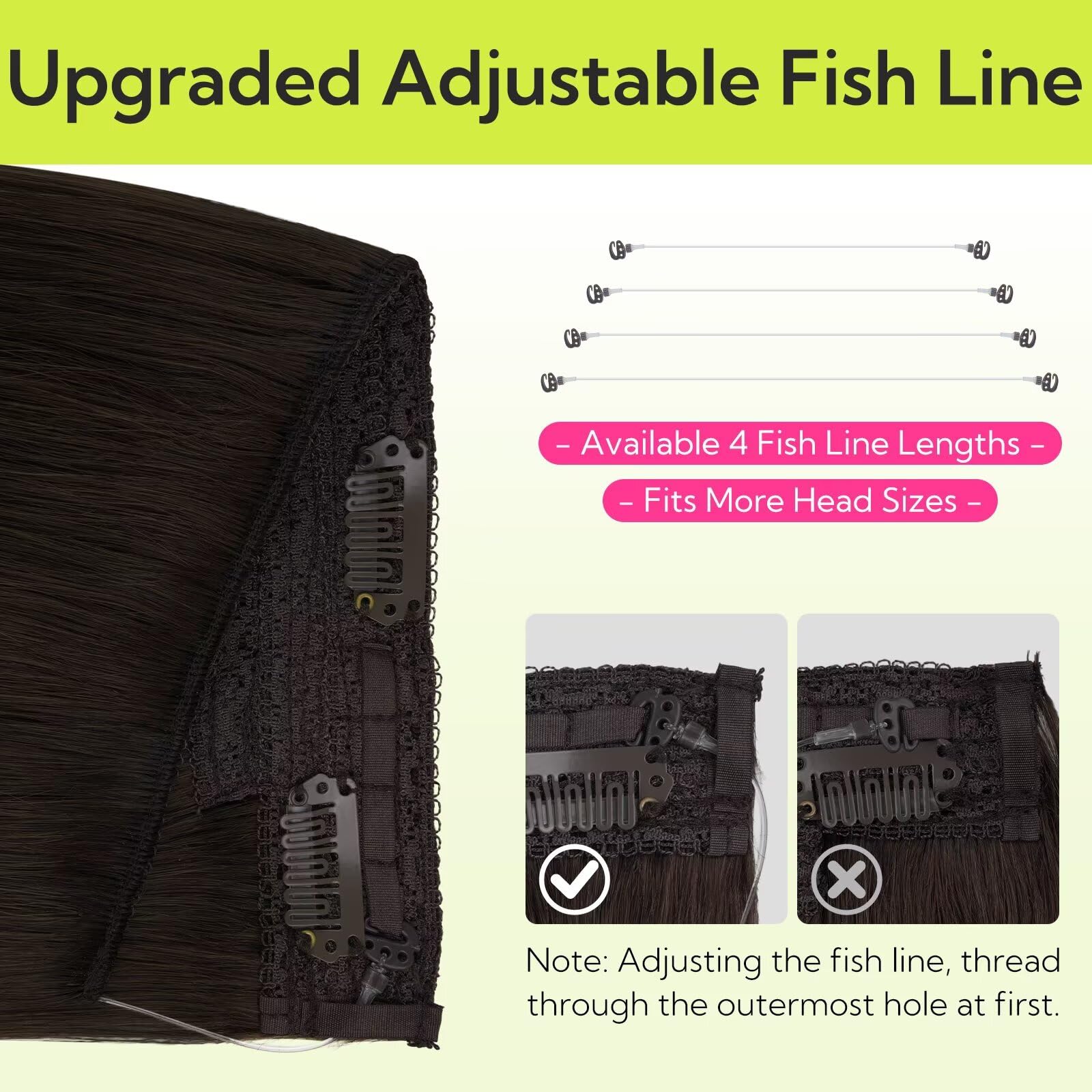 hotbanana HOTBANANA 12 Inch 70g Dark Brown to Chestnut Brown Wire Hair Extensions Real Human Hair Straight Invisible Remy Hair - View 2 of 9