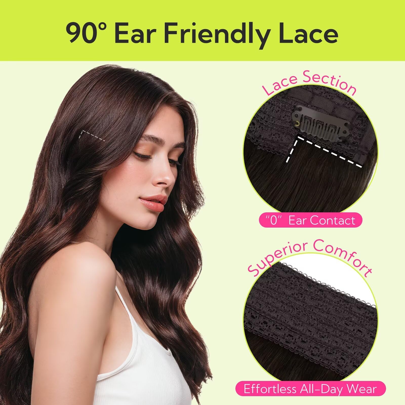 hotbanana HOTBANANA 12 Inch 70g Dark Brown to Chestnut Brown Wire Hair Extensions Real Human Hair Straight Invisible Remy Hair - View 6 of 9