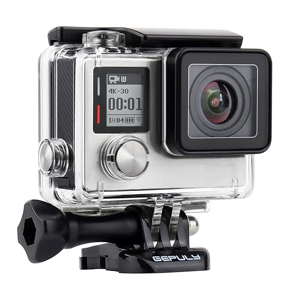 GEPULY GEPULY Waterproof Housing Case for GoPro Hero 4 3 Plus 3 Underwater Photography Up to 131 ft with Quick Release Mount and Thumb Screw - View 2 of 10