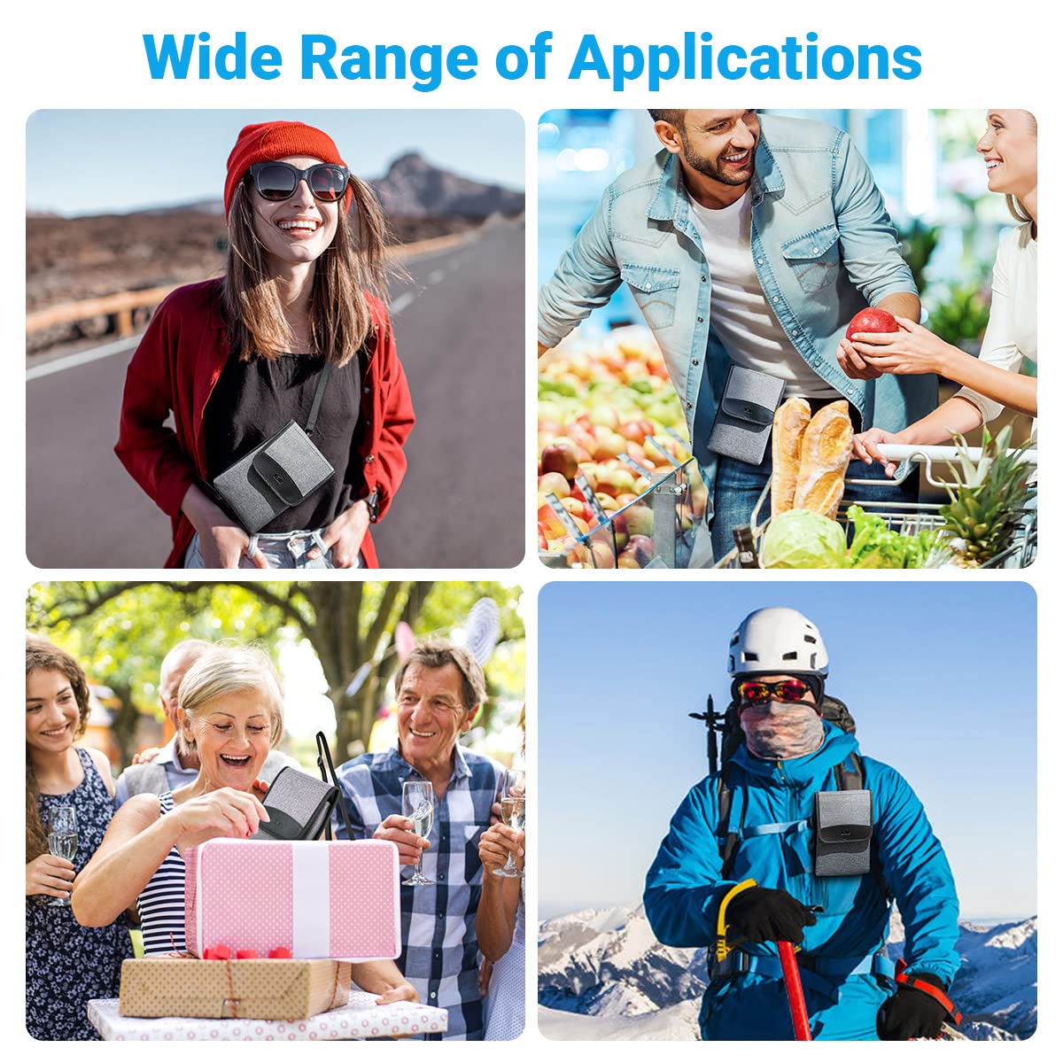 KIWIFOTOS KIWIFOTOS Travel Cell Phone Pouch Belt Pouch Phone Holster Crossbody Bag with Shoulder Strap for iPhone17 16 15 14 Pro Max Holder with Neck Lanyard - View 3 of 9