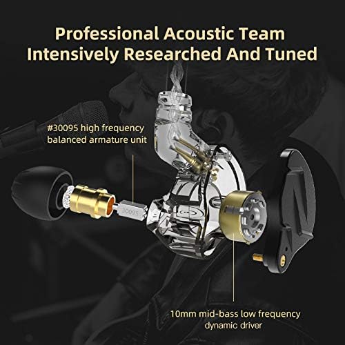 Kinboofi KZ ZSN PRO X High Fidelity Earphones with 1BA and 1DD Blue In Ear Monitors with Mic for Superior Sound Quality - View 2 of 7