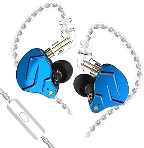 Kinboofi KZ ZSN PRO X High Fidelity Earphones with 1BA and 1DD Blue In Ear Monitors with Mic for Superior Sound Quality