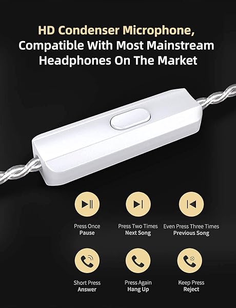 Kinboofi KZ ZSN PRO X HiFi in Ear Monitor IEM Headphones, 1BA 1DD Earbud Headphone Dual Driver Drummer Musician Earphone Stereo Headset with Removable C Pin Cable for Church (NO Mic, Dark Black)…… - View 8 of 10