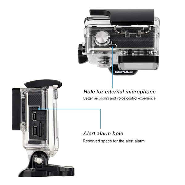 GEPULY GEPULY Skeleton Housing Case for GoPro Hero 4 3 Plus 3 Action Camera Protective Case with Skeleton and LCD Touch Backdoor - View 5 of 11