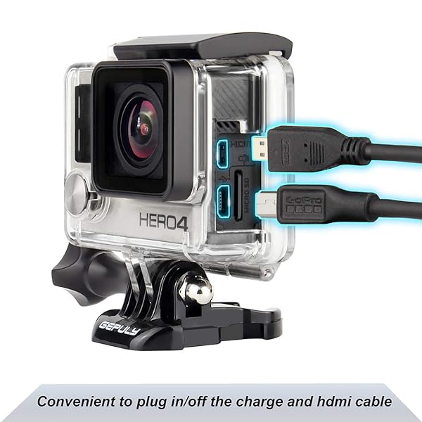 GEPULY GEPULY Skeleton Housing Case for GoPro Hero 4 3 Plus 3 Action Camera Protective Case with Skeleton and LCD Touch Backdoor - View 6 of 11