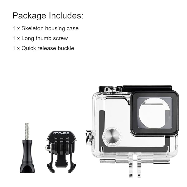 GEPULY GEPULY Skeleton Housing Case for GoPro Hero 4 3 Plus 3 Action Camera Protective Case with Skeleton and LCD Touch Backdoor - View 11 of 11