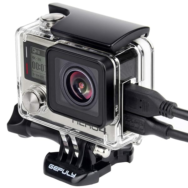 GEPULY Skeleton Housing Case for GoPro Hero 4 3 Plus 3 Action Camera Protective Case with Skeleton and LCD Touch Backdoor