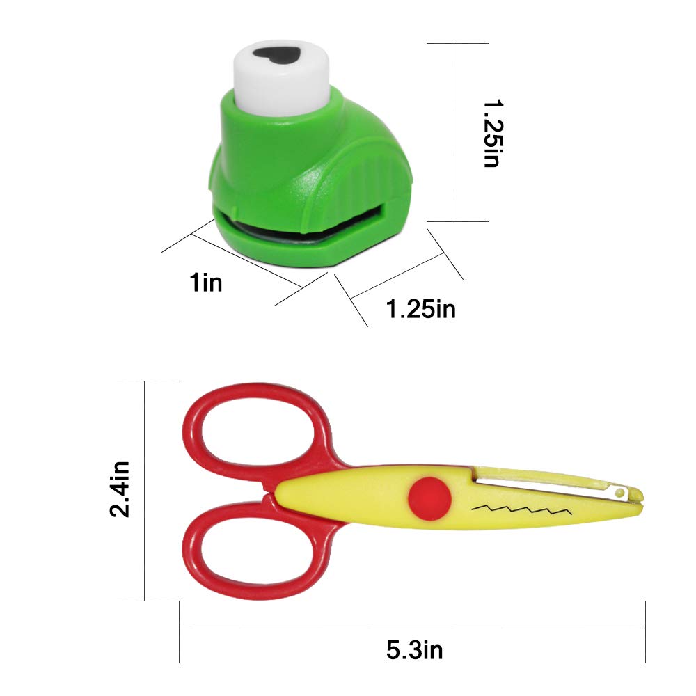 findTop Set of 12 Craft Punch and Creative Scissors for Scrapbooking Edging Paper Punch DIY Photo and Art Projects - View 7 of 9