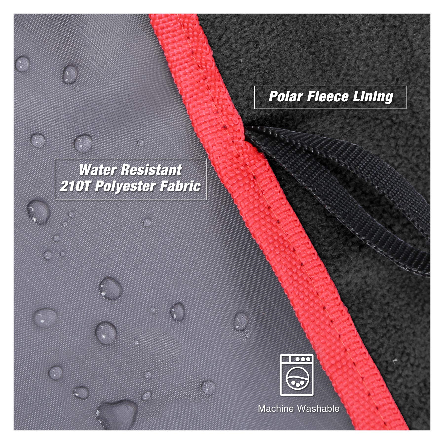 REDCAMP REDCAMP Large Waterproof Stadium Blanket for Cold Weather, Soft Warm Fleece Camping Blanket Windproof for Outdoor Sports, Blue Red (Outer Grey Inner - View 5 of 7