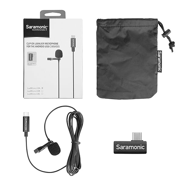 Saramonic Saramonic LavMicro U3A USB-C Lavalier Mic for iPhone 15, Android & More - Perfect for Vlogging, YouTube, TikTok & Live Streaming - View 4 of 11