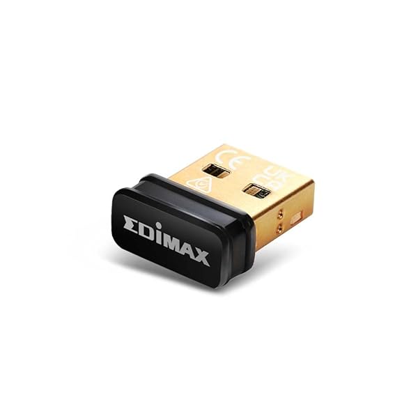 Edimax Edimax N150 Nano USB Wi-Fi 4 Adapter: 150Mbps, Plug-n-Play for Windows 11, Linux & Mac OS - Smallest Dongle for Fast Connectivity
