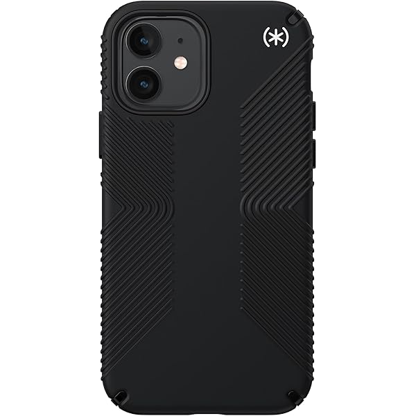 Speck Speck iPhone 12 Case: Slim, Scratch-Resistant Drop Protection for iPhone 12 & 12 Pro - Black & White Presido2
