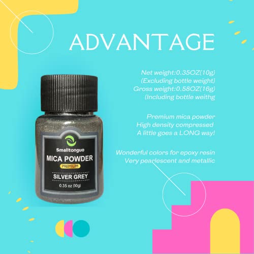 Smalltongue Smalltongue Mica Powder for Epoxy Resin - 36 Colors, 0.35 oz Bottles for Crafts, Soap, Lip Gloss & Nail Art - View 7 of 10