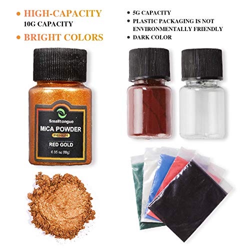 Smalltongue Smalltongue Mica Powder for Epoxy Resin - 36 Colors, 0.35 oz Bottles for Crafts, Soap, Lip Gloss & Nail Art - View 8 of 10