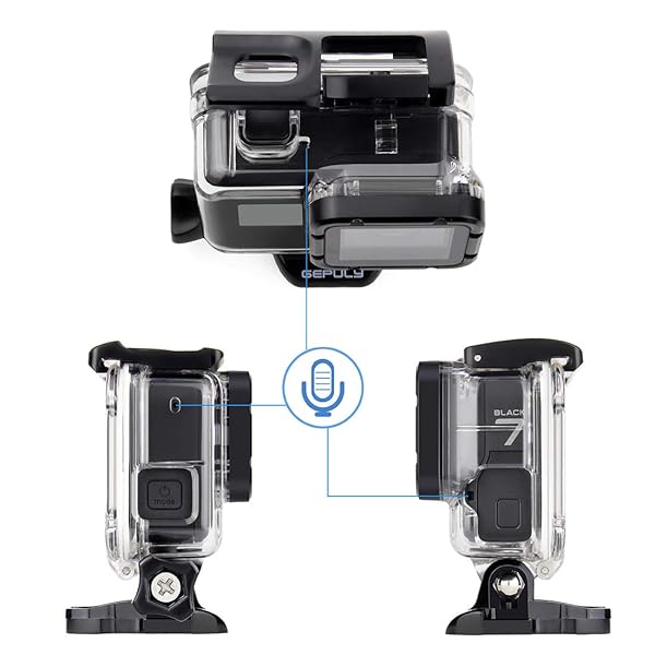 GEPULY GEPULY Skeleton Housing Case for GoPro Hero 7/6/5/2018 - Enhanced Audio & Heat Dissipation - View 5 of 10