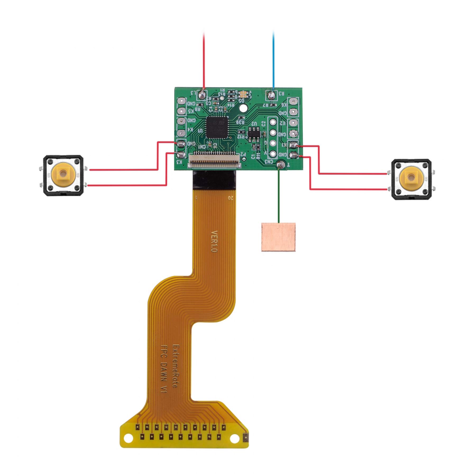 eXtremeRate Textured Blue Dawn 2.0 FlashShot Trigger Stop Remap Kit for PS4 Controller Upgrade Board Back Shell Buttons Trigger Lock - View 8 of 8