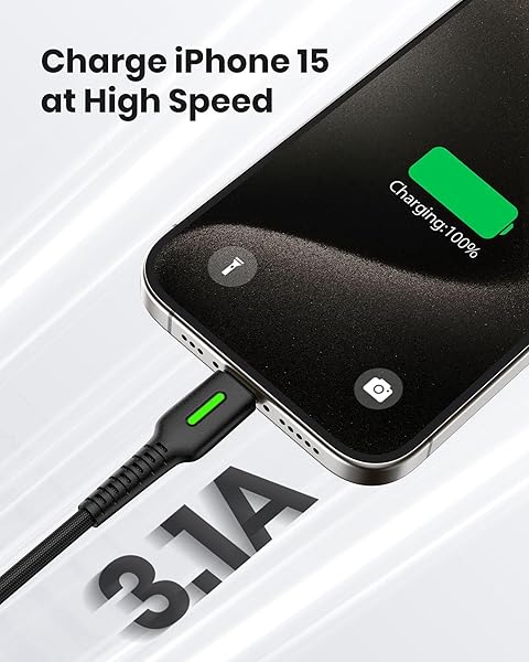 INIU INIU USB C Cable 5-Pack Fast Charging Type C Cord Nylon Braided for iPhone 16 15 Samsung Galaxy S21 S20 Google Pixel 7 6 - View 9 of 10