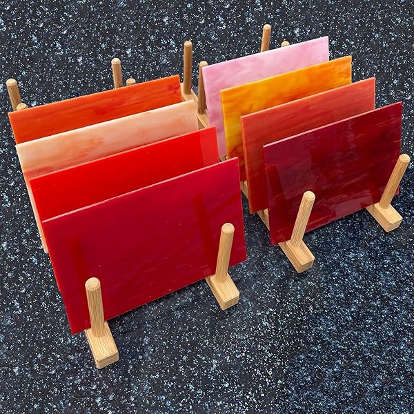 LITMIND LITMIND 8 Sheets Red Stained Glass Variety Pack - 4x6 Inch Mosaic Tiles for Art Crafts & Projects - View 5 of 9