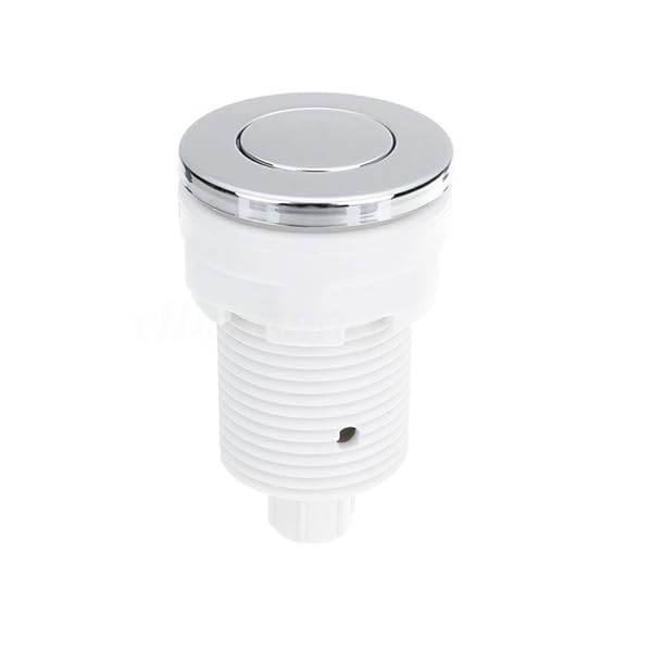 CfoPiryx Air Button Switch for Massage Bathtubs & Garbage Disposal - Stainless Steel Push Button (28mm, White) - Multipurpose Home Install