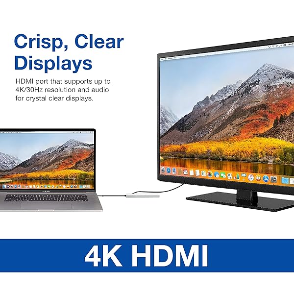 Verbatim Verbatim 6-in-1 USB C Hub: Compact USB Hub with 4K HDMI, Ethernet, SD Reader & 2 USB 3.0 Ports for Laptops - View 6 of 9