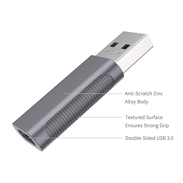 nonda Buy Nonda USB 3.0 Male-Female Adapter - Fast 3 Amp Charging & Compact Design - View 9 of 9