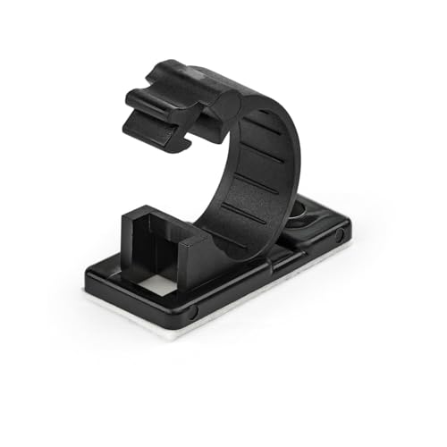 StarTech.com StarTech 100 Adhesive Cable Management Clips Black for Network Ethernet Office Desk Computer Cord Organizer Nylon Self Adhesive Clamp - View 2 of 6