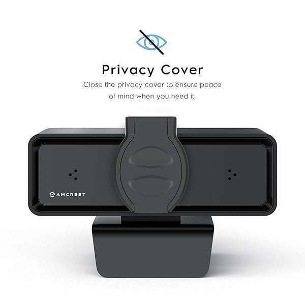 Amcrest Amcrest 1080P Webcam with Microphone & Privacy Cover - Ideal for Zoom, Skype, Online Classes & Meetings - View 3 of 8
