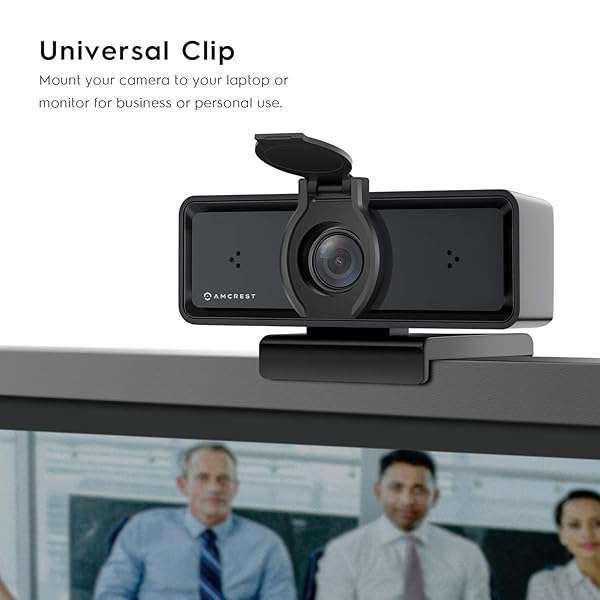 Amcrest Amcrest 1080P Webcam with Microphone & Privacy Cover - Ideal for Zoom, Skype, Online Classes & Meetings - View 4 of 8