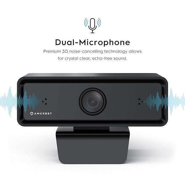 Amcrest Amcrest 1080P Webcam with Microphone & Privacy Cover - Ideal for Zoom, Skype, Online Classes & Meetings - View 5 of 8