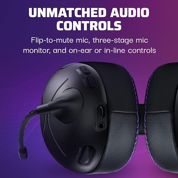 PDP Victrix Gambit Black Gaming Headset: Wireless & Wired, PS4/PS5, Noise Cancelling, Esports-Ready Pro Audio - View 5 of 6