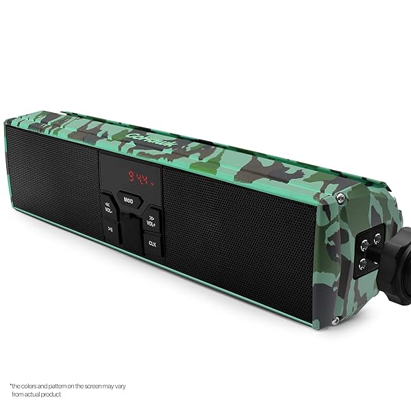 GoHawk GoHawk RE9-X Gen.3 Waterproof Bluetooth Motorcycle Stereo Speakers LED Soundbar 7/8-1.25 in. Handlebar Mount MP3 Music Player Audio Amplifier System ATV 4 Wheelers USB AUX FM Radio - View 10 of 11