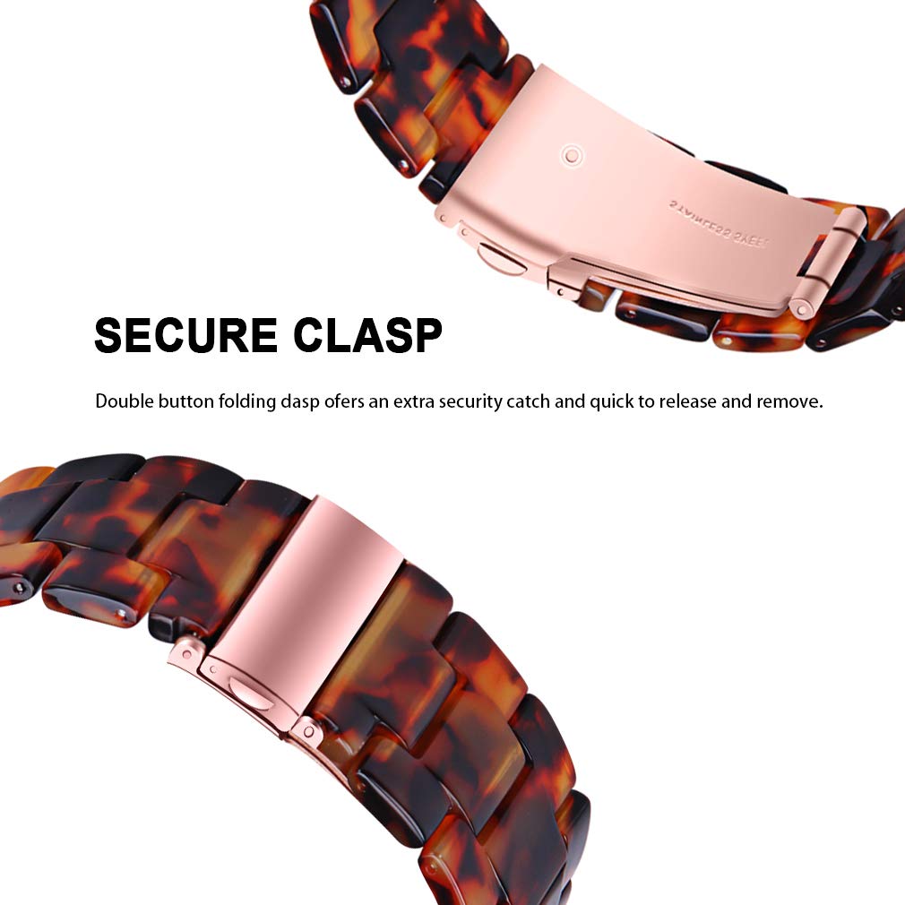 Chofit Resin Bands Compatible with Galaxy Watch4 40mm 44mmGalaxy Watch4 Classic 42mm 46mmGalaxy Watch3 41mm Watchband 20mm Resin Watch Strap Band Stainless - View 3 of 5