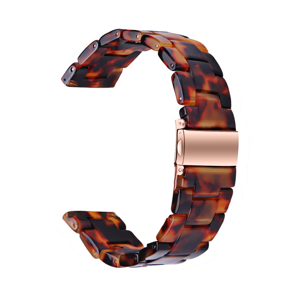 Chofit Chofit Resin Bracelet for Fitbit Versa 2 Versa Lite Standard Watch Band for Men and Women Tortoise Design 7.9 Inches Stainless Steel Buckle - View 5 of 7