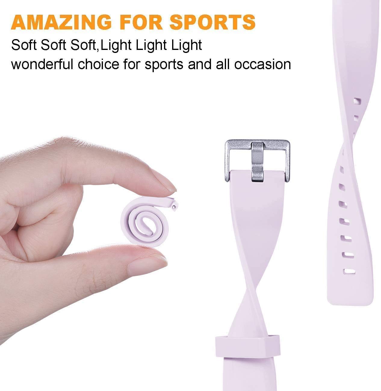 Wepro Wepro Band Compatible with Fitbit Inspire 2 Bands for Women, Soft Band Compatible with Fitbit Inspire Bands, Replacement Wristbands Accessories for - View 4 of 9