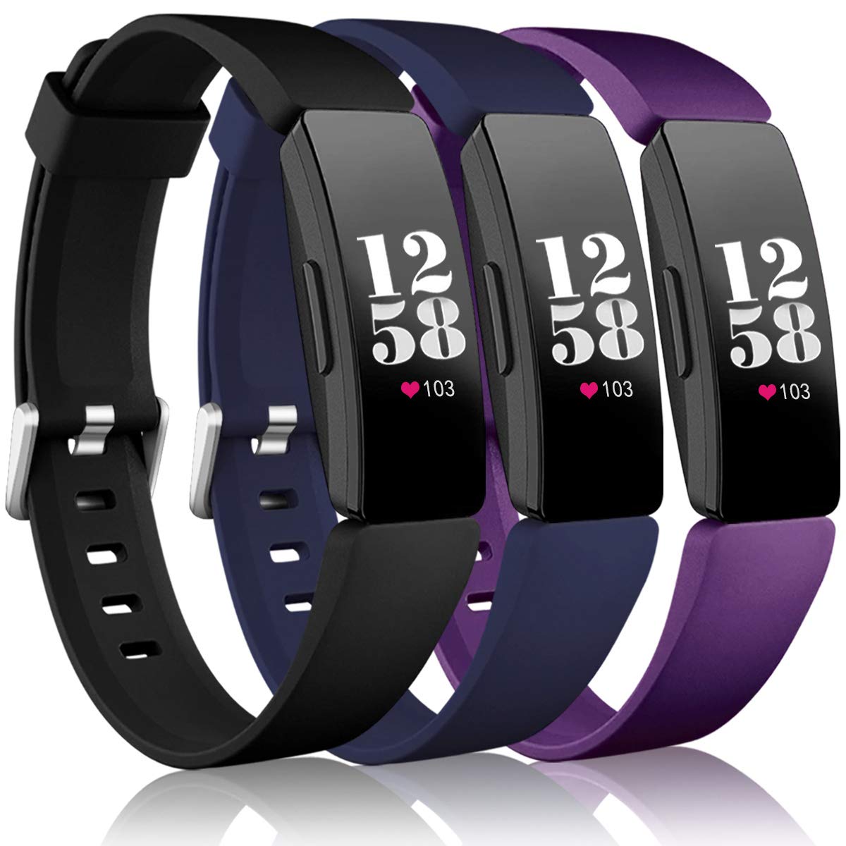 Wepro Wepro Band Compatible with Fitbit Inspire 2 Bands for Women, Soft Band Compatible with Fitbit Inspire Bands, Replacement Wristbands Accessories for - View 7 of 9