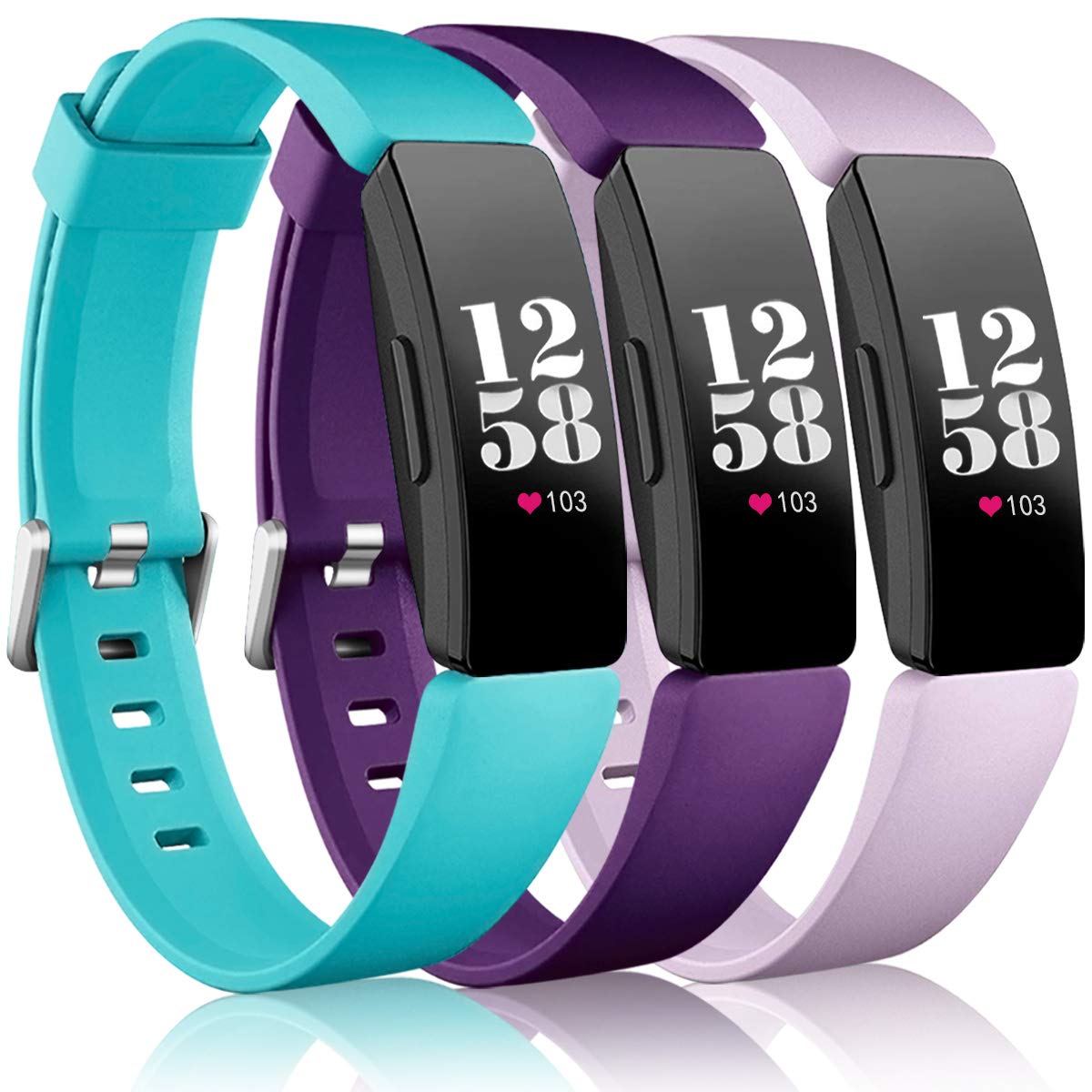 Wepro Wepro Band Compatible with Fitbit Inspire 2 Bands for Women, Soft Band Compatible with Fitbit Inspire Bands, Replacement Wristbands Accessories for - View 8 of 9
