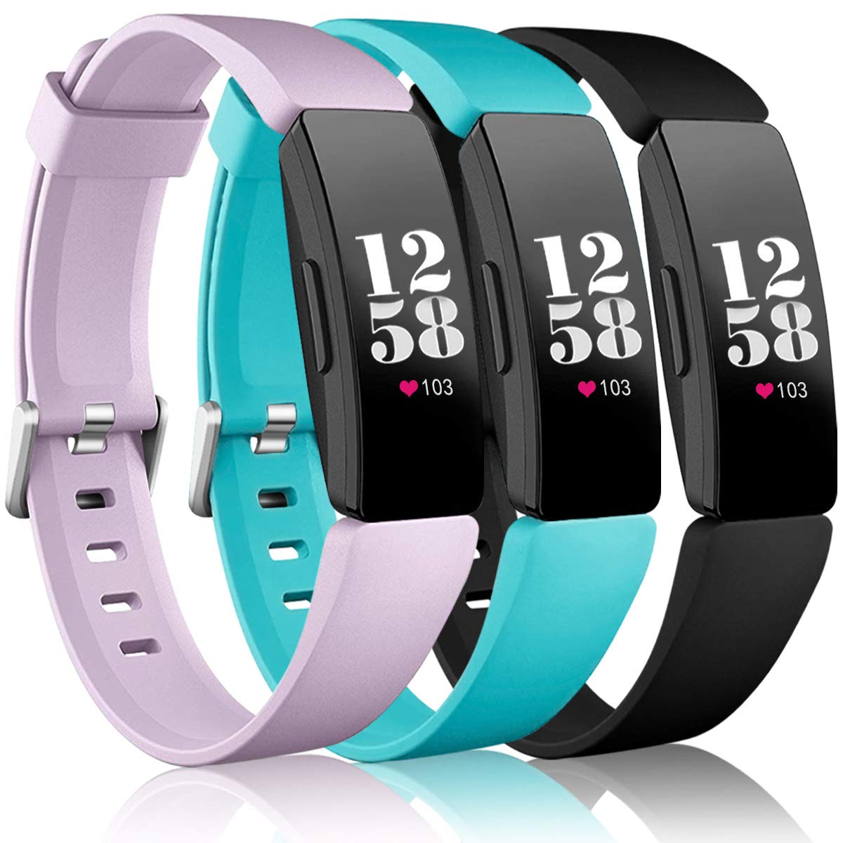 Wepro Wepro Band Compatible with Fitbit Inspire 2 Bands for Women, Soft Band Compatible with Fitbit Inspire Bands, Replacement Wristbands Accessories for - View 9 of 9