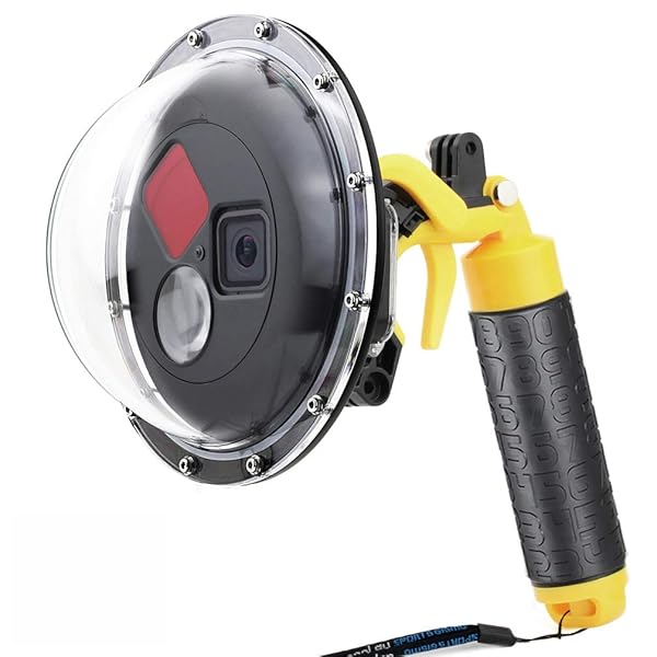 SOONSUN SOONSUN Dome Port for GoPro Hero 8: 147ft Waterproof Housing with Red Filter & Macro Lens for Stunning Underwater Photography - View 3 of 11