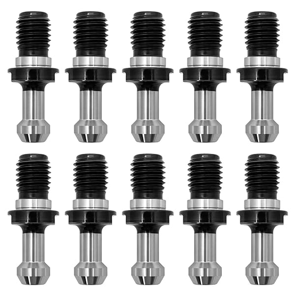 QWORK 10Pcs CAT40 45Â°Pull Stud Retention Knob for HAAS CAT 40 CNC Tool Holder Replace# 202-5925