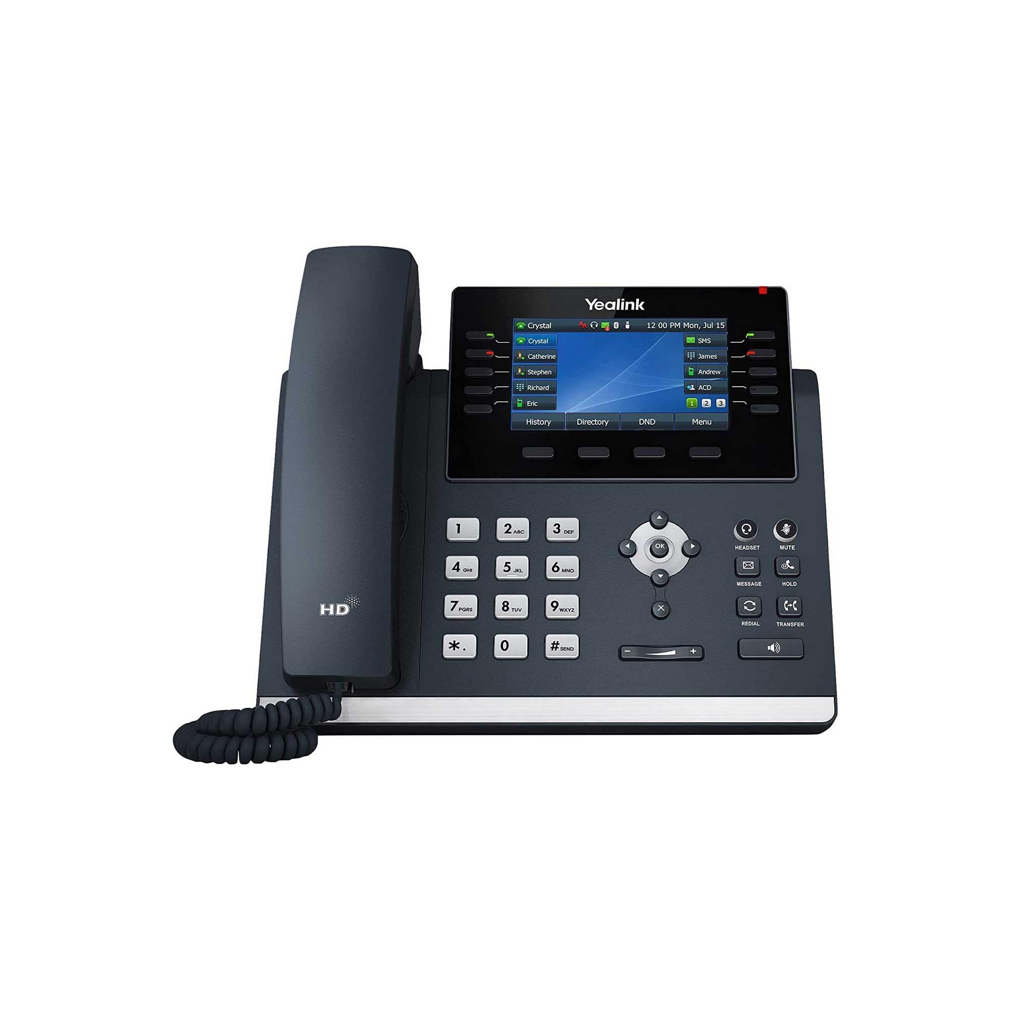 "Yealink T46U IP Phone: 16 VoIP Accounts, 4.3" Color Display, Dual USB, Gigabit Ethernet - SIP-T46U Features & Specs"