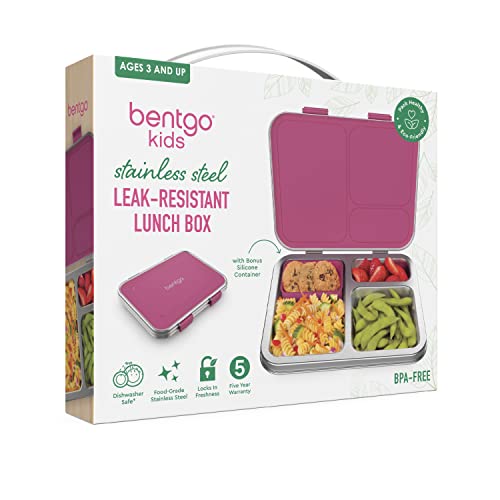 Bentgo Buy Bentgo Kids Stainless Steel Lunch Box - Eco-Friendly, Leak-Resistant, 3-Compartment Bento for Ages 3+, BPA-Free, Dishwasher Safe - View 8 of 8
