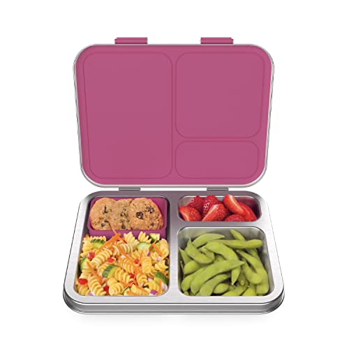 Bentgo Buy Bentgo Kids Stainless Steel Lunch Box - Eco-Friendly, Leak-Resistant, 3-Compartment Bento for Ages 3+, BPA-Free, Dishwasher Safe - View 3 of 8