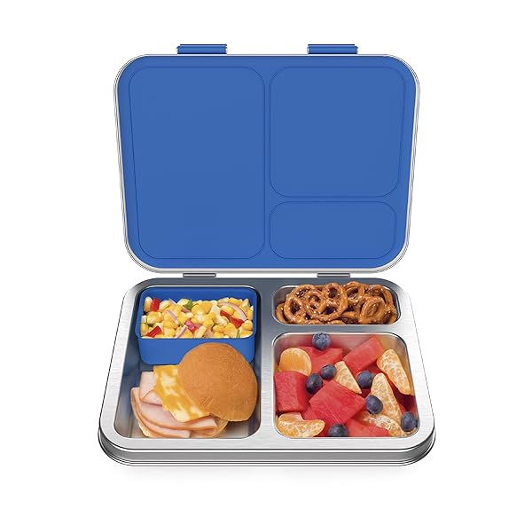 Bentgo Buy Bentgo Kids Stainless Steel Lunch Box - Eco-Friendly, Leak-Resistant, 3-Compartment Bento for Ages 3+, Dishwasher Safe, BPA-Free