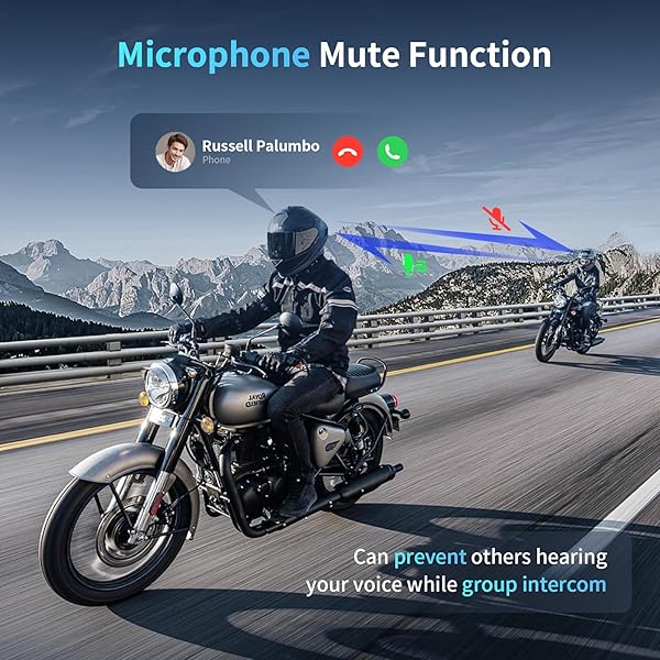 Fodsports FODSPORTS M1-S Plus Motorcycle Bluetooth Headset: 10-Rider Intercom, Music Sharing & HRSQS Speakers - View 5 of 7