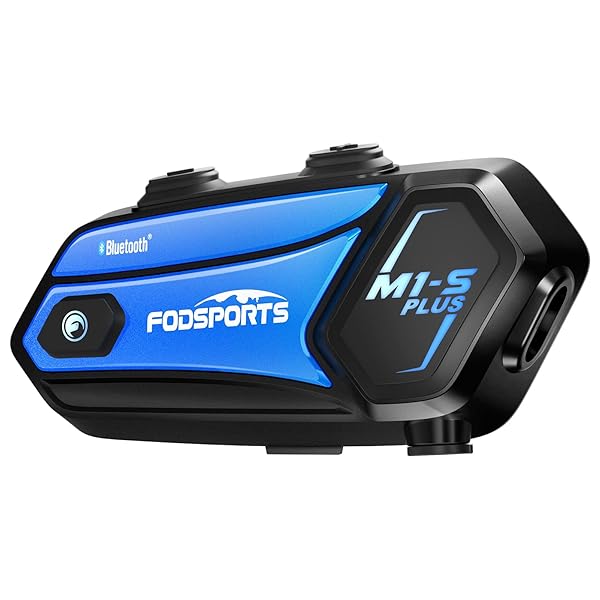 Fodsports FODSPORTS M1-S Plus Motorcycle Bluetooth Headset: 10-Rider Intercom, Music Sharing & HRSQS Speakers