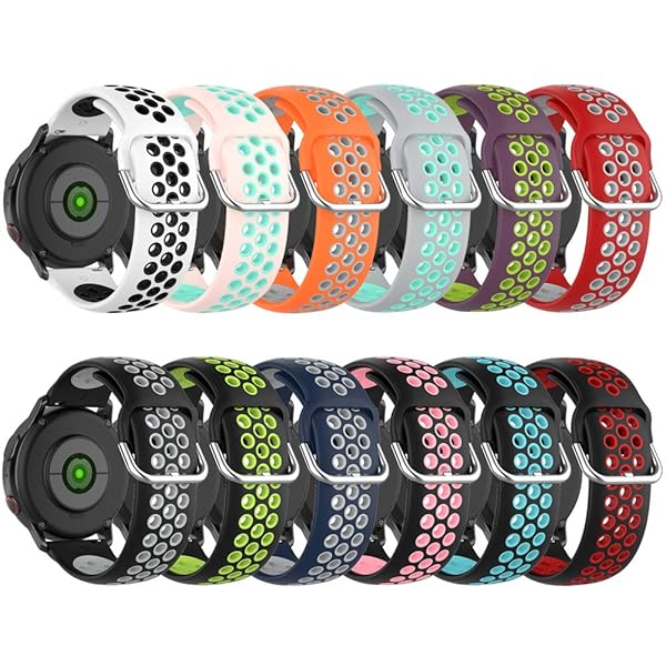 QGHXO Breathable Silicone Band for Amazfit GTS GTS 2 GTS 2e Bip Bip Lite Bip S Bip U GTR 42mm Smart Watch Replacement Band