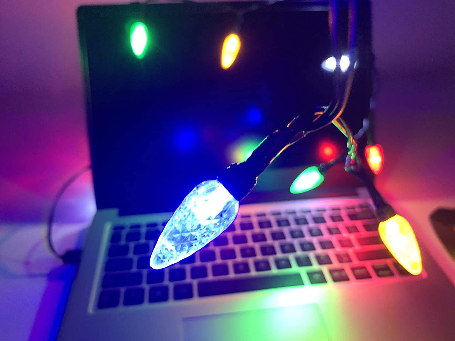 AONELAS Holiday LED Christmas Lights Charging Cable 50 Inch 10 LED Multicolor USB Bulb Charger for iPhone Models 2pcs - View 4 of 7