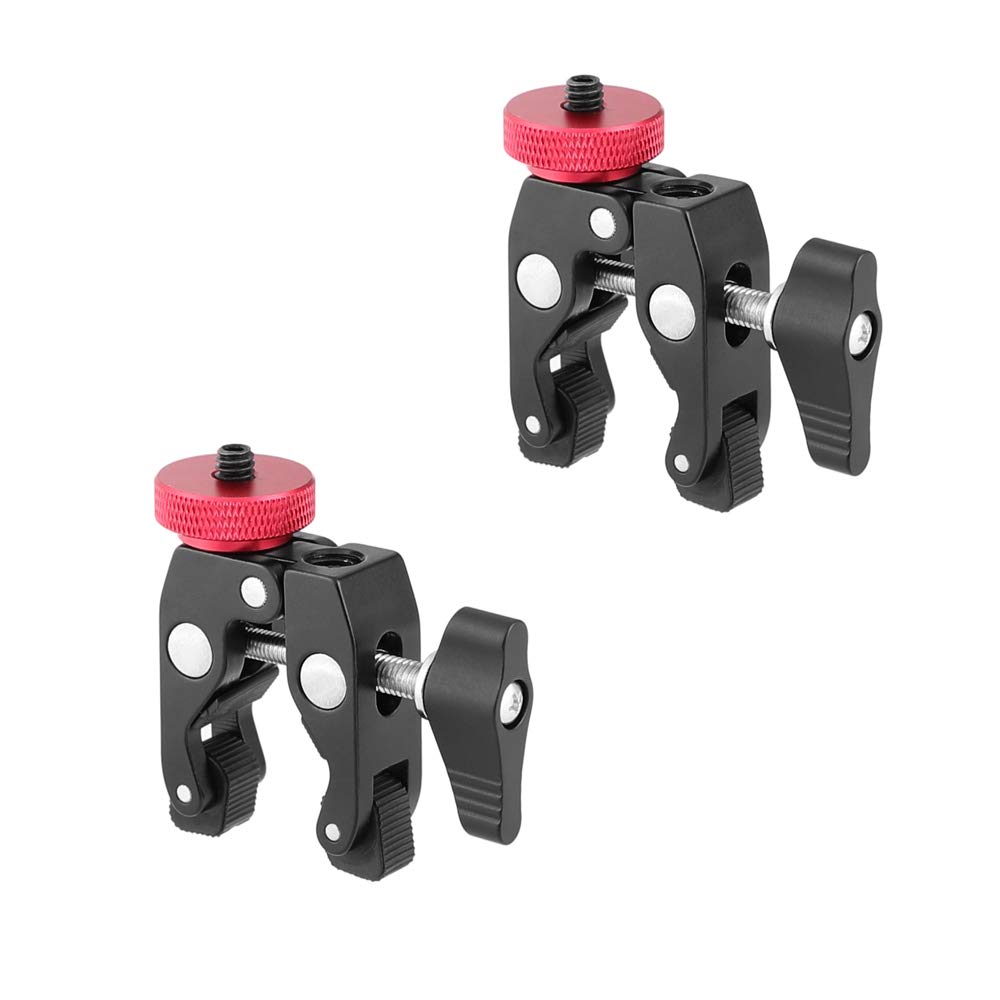 Kayulin "Kayulin Crab Clamp Holder with 1/4" Screw Adapter for Studio Flash & Tripod - 2 Pack (Black)"