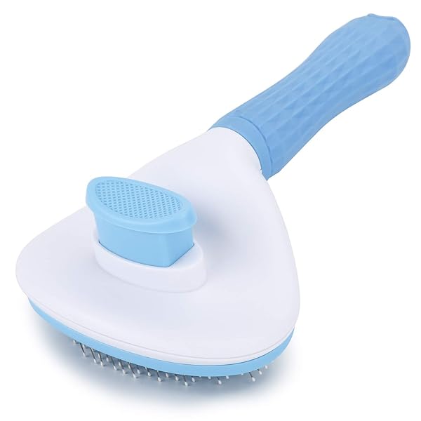 Depets Depets Self-Cleaning Slicker Brush for Dogs, Cats & Bunnies - Effortless Shedding & Grooming Tool for All Hair Types