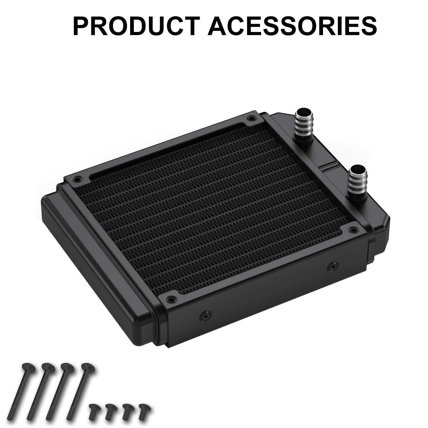 Clyxgs Clyxgs 12 Pipe Aluminum Water Cooling Radiator for PC CPU Computer Heat Exchanger DC12V 120mm Efficient Cooling System - View 6 of 6